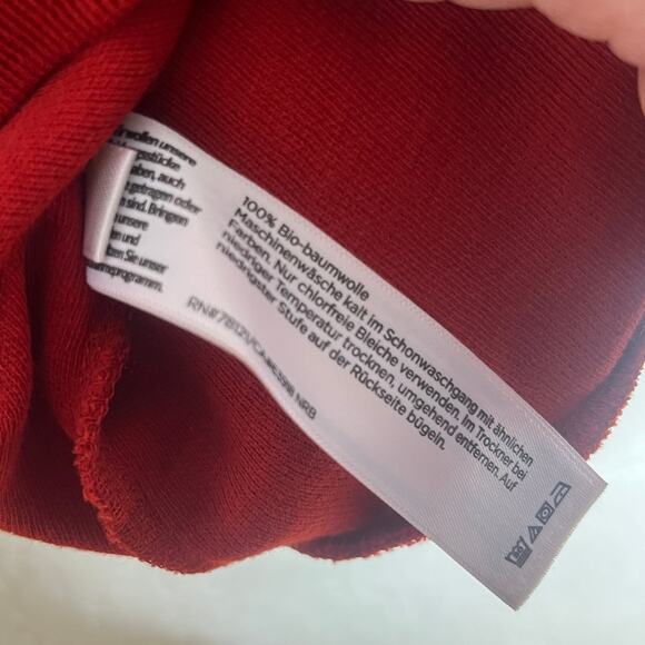 Eileen Fisher Women's Red Organic Cotton Rib Knit Crewneck Top Size Small - Picture 5 of 7